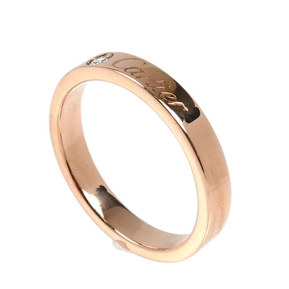 CARTIER カルティエ K18PG ピンクゴールド エングレーブド リング・指輪 B4086449 ダイヤモンド 9号 49 3.4g レディース【中古】【美品】