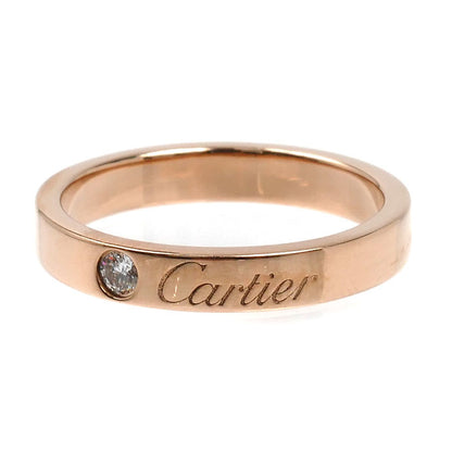 CARTIER カルティエ K18PG ピンクゴールド エングレーブド リング・指輪 B4086449 ダイヤモンド 9号 49 3.4g レディース【中古】【美品】