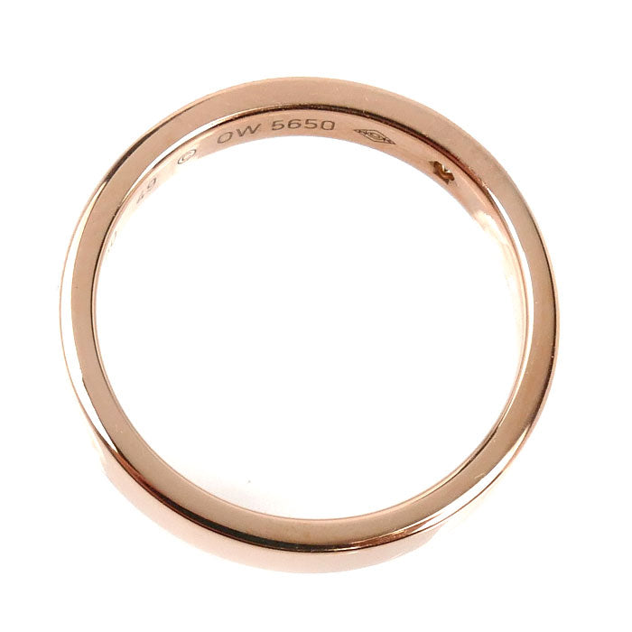 CARTIER カルティエ K18PG ピンクゴールド エングレーブド リング・指輪 B4086449 ダイヤモンド 9号 49 3.4g レディース【中古】【美品】