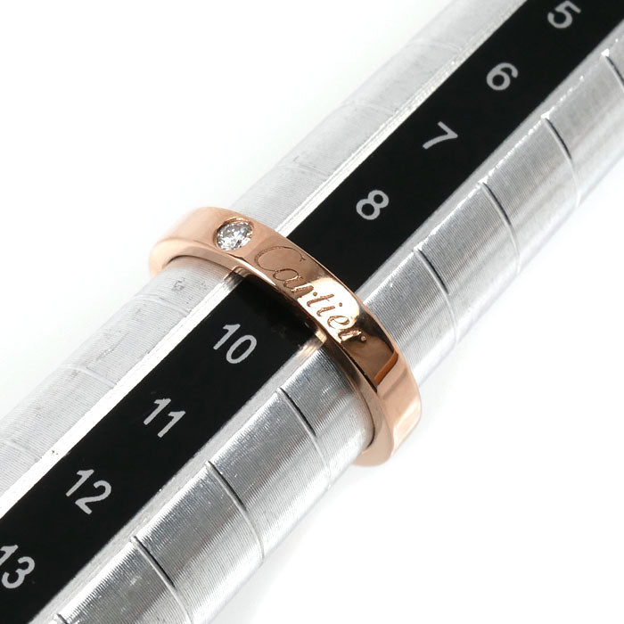 CARTIER カルティエ K18PG ピンクゴールド エングレーブド リング・指輪 B4086449 ダイヤモンド 9号 49 3.4g レディース【中古】【美品】
