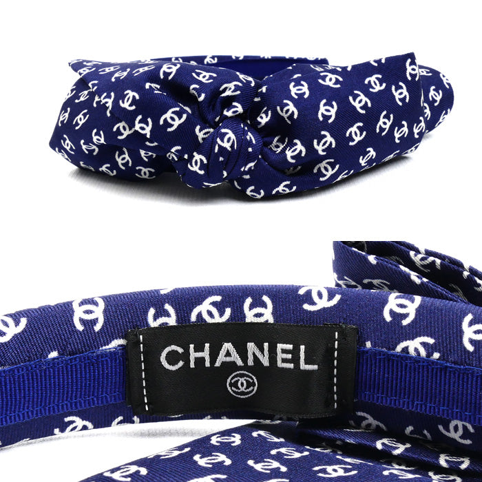 CHANEL シャネル シルク ココマーク ヘアアクセサリー カチューシャ レディース【中古】【美品】