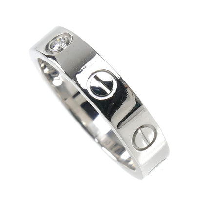 CARTIER カルティエ K18WG ホワイトゴールド ミニラブ 1P ダイヤ リング・指輪 B4050549 ダイヤモンド 9号 49 4.5g レディース【中古】【美品】