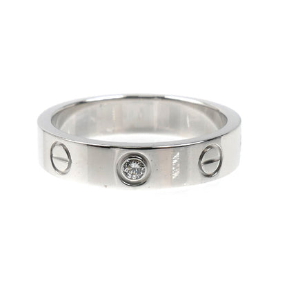 CARTIER カルティエ K18WG ホワイトゴールド ミニラブ 1P ダイヤ リング・指輪 B4050549 ダイヤモンド 9号 49 4.5g レディース【中古】【美品】