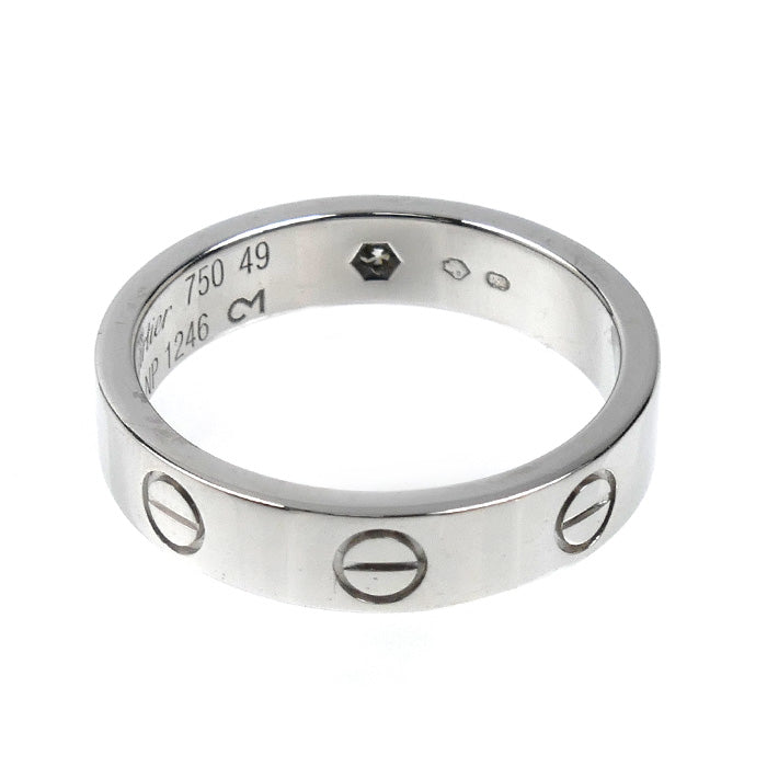 CARTIER カルティエ K18WG ホワイトゴールド ミニラブ 1P ダイヤ リング・指輪 B4050549 ダイヤモンド 9号 49 4.5g レディース【中古】【美品】