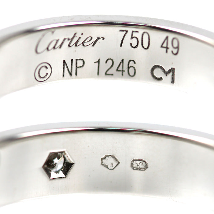 CARTIER カルティエ K18WG ホワイトゴールド ミニラブ 1P ダイヤ リング・指輪 B4050549 ダイヤモンド 9号 49 4.5g レディース【中古】【美品】