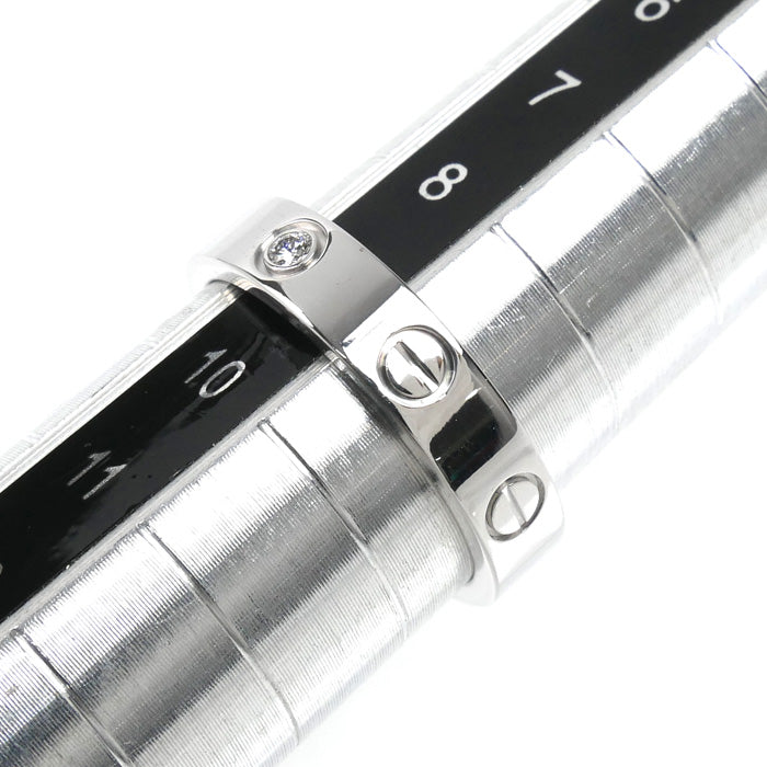 CARTIER カルティエ K18WG ホワイトゴールド ミニラブ 1P ダイヤ リング・指輪 B4050549 ダイヤモンド 9号 49 4.5g レディース【中古】【美品】