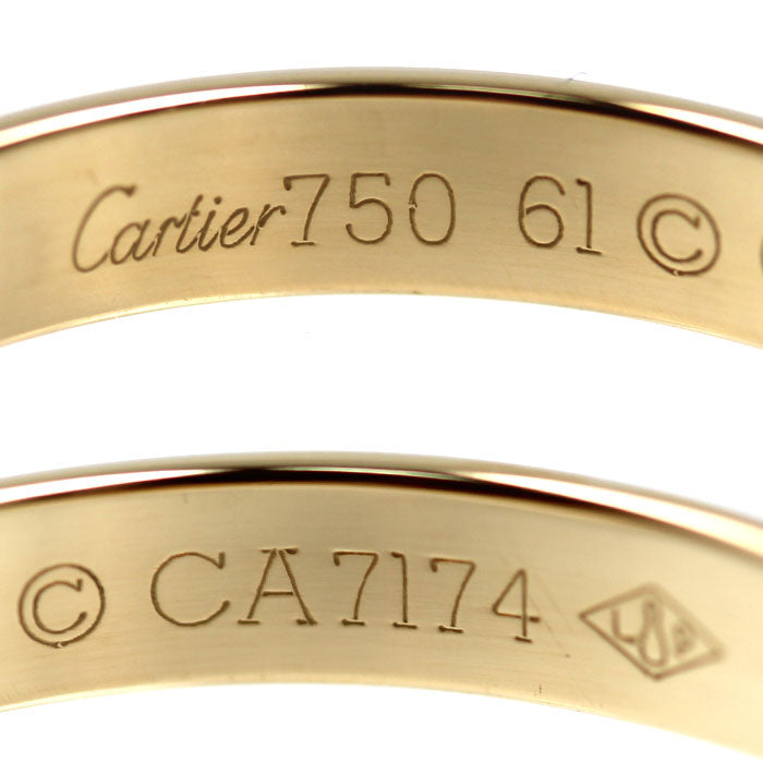 CARTIER カルティエ K18YG イエローゴールド 1895ウェディング リング・指輪 20.5号 61 4.9g メンズ【中古】【美品】