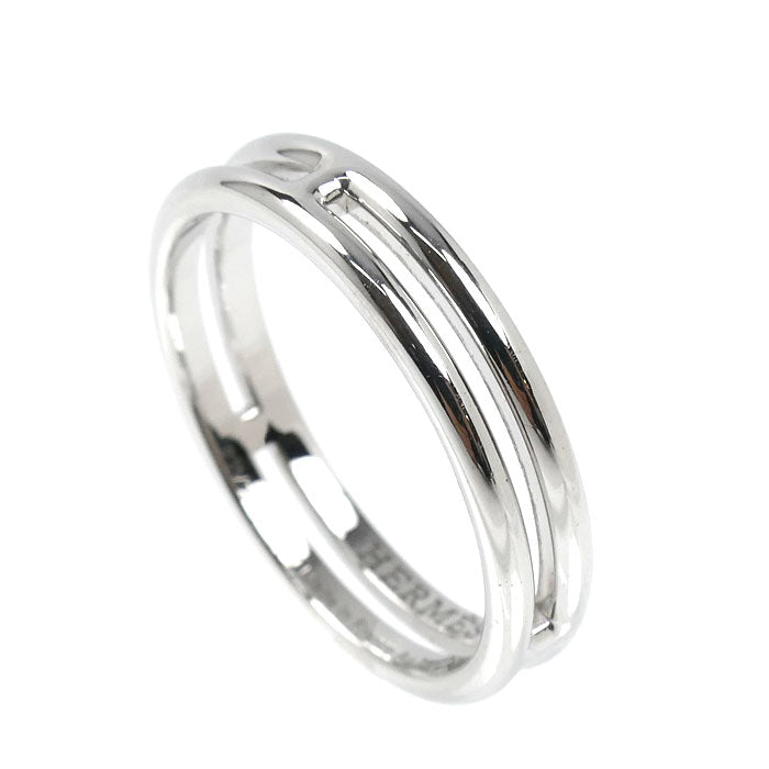 HERMES エルメス K18WG ホワイトゴールド アリアンヌ リング・指輪 H119834B 10号 50 3.0g レディース【中古】【美品】