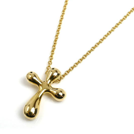 TIFFANY&Co. ティファニー K18YG イエローゴールド スモールクロス ネックレス 3.7g 40cm レディース【中古】