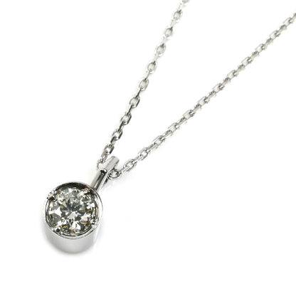 小寺智子 K18WG ホワイトゴールド ネックレス ダイヤモンド0.31ct 4.6g ～75cm ロングフリーチェーン レディース【中古】【美品】