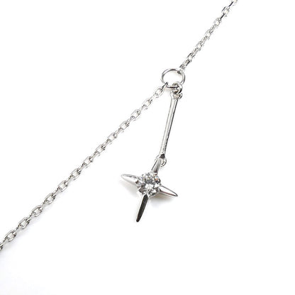 小寺智子 K18WG ホワイトゴールド ネックレス ダイヤモンド0.31ct 4.6g ～75cm ロングフリーチェーン レディース【中古】【美品】