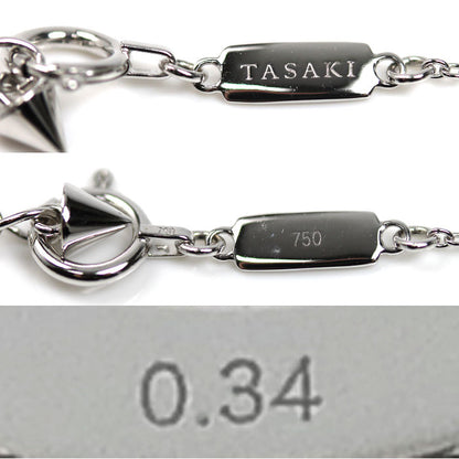 TASAKI タサキ K18WG ホワイトゴールド チャンツ シグネチャー ダイヤモンド パヴェ ネックレス P-16676-18KWG ダイヤモンド0.34ct アコヤパール約8.2mm 5.7g 45cm レディース【中古】【美品】