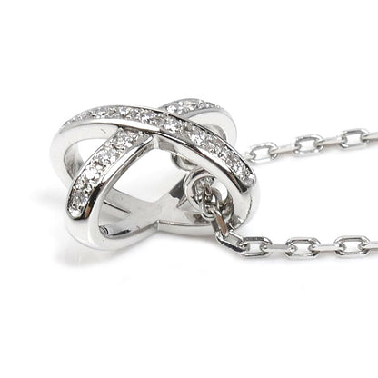 Chaumet ショーメ K18WG ホワイトゴールド ジュ ドゥ リアン ネックレス ダイヤモンド 4.6g 37/39/42cm レディース【中古】【美品】