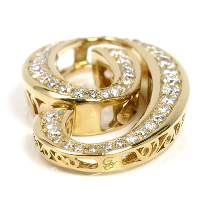 ゆきざき K18YG イエローゴールド NONBRE No.9 ペンダントトップ Y.NOMBRE.12.6.9.L ダイヤモンド1.10ct 7.6g レディース【中古】【美品】