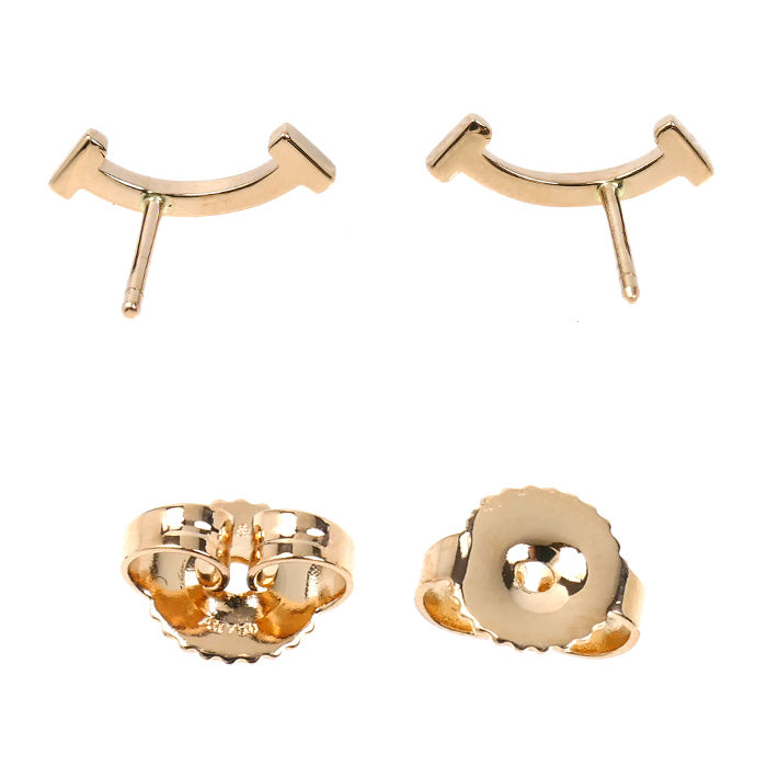 TIFFANY&Co. ティファニー K18PG ピンクゴールド Tスマイル ミニ ピアス 60150754 1.6g レディース【中古】【美品】