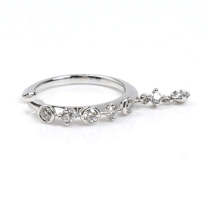 MIKIMOTO ミキモト K18WG ホワイトゴールド イヤリング イヤーカフ GE-380U ダイヤモンド0.17ct 1.8g レディース【中古】【美品】