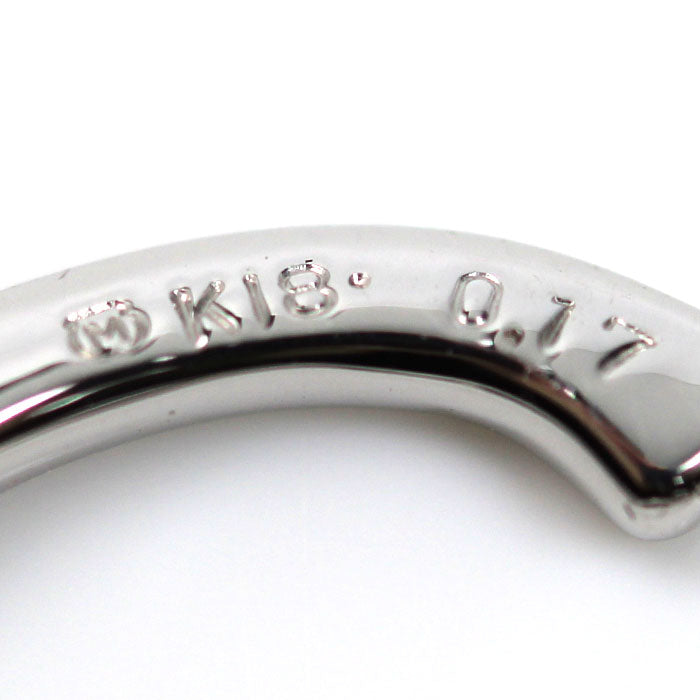 MIKIMOTO ミキモト K18WG ホワイトゴールド イヤリング イヤーカフ GE-380U ダイヤモンド0.17ct 1.8g レディース【中古】【美品】