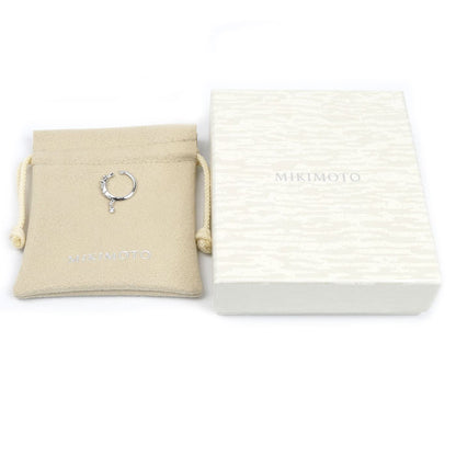 MIKIMOTO ミキモト K18WG ホワイトゴールド イヤリング イヤーカフ GE-380U ダイヤモンド0.17ct 1.8g レディース【中古】【美品】