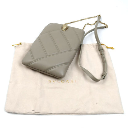 BVLGARI ブルガリ セルペンティ ショルダーバッグ グレー 291812 スマホケース レディース【中古】【美品】