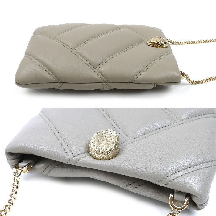 BVLGARI ブルガリ セルペンティ ショルダーバッグ グレー 291812 スマホケース レディース【中古】【美品】