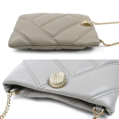 BVLGARI ブルガリ セルペンティ ショルダーバッグ グレー 291812 スマホケース レディース【中古】【美品】
