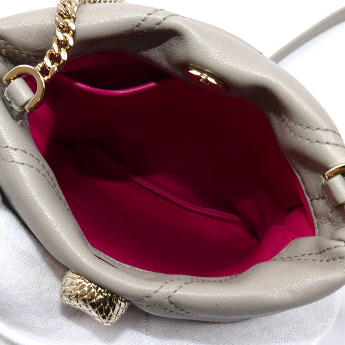 BVLGARI ブルガリ セルペンティ ショルダーバッグ グレー 291812 スマホケース レディース【中古】【美品】