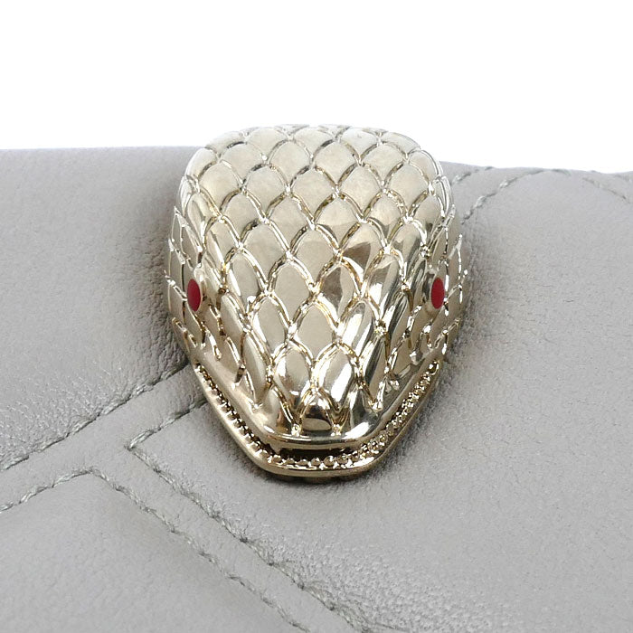 BVLGARI ブルガリ セルペンティ ショルダーバッグ グレー 291812 スマホケース レディース【中古】【美品】