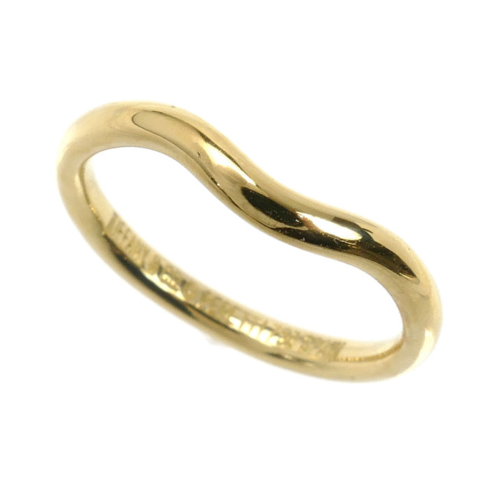 TIFFANY&Co. ティファニー K18YG イエローゴールド カーブドバンド リング・指輪 60016745 8号 2.5g レディース【中古】【美品】