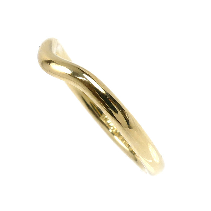 TIFFANY&Co. ティファニー K18YG イエローゴールド カーブドバンド リング・指輪 60016745 8号 2.5g レディース【中古】【美品】