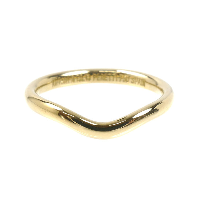 TIFFANY&Co. ティファニー K18YG イエローゴールド カーブドバンド リング・指輪 60016745 8号 2.5g レディース【中古】【美品】