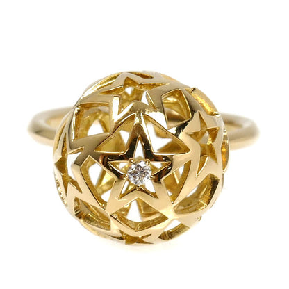 STAR JEWELRY スタージュエリー K18YG イエローゴールド リング・指輪 ダイヤモンド0.02ct 8号 4.3g レディース【中古】
