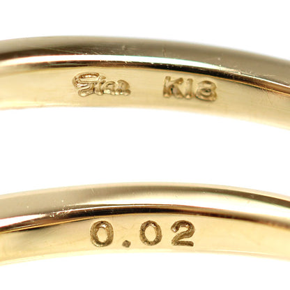 STAR JEWELRY スタージュエリー K18YG イエローゴールド リング・指輪 ダイヤモンド0.02ct 8号 4.3g レディース【中古】