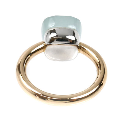 Pomellato ポメラート K18PG ピンクゴールド K18WG ホワイトゴールド ヌード クラシック リング・指輪 アクアマリン 11号 7.4g スモーキー レディース【中古】【美品】