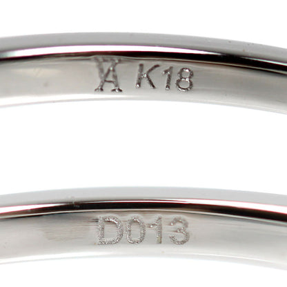 Vendome Aoyama ヴァンドーム青山 K18WG ホワイトゴールド フラワー リング・指輪 ダイヤモンド0.13ct 16号 2.4g レディース【中古】【美品】