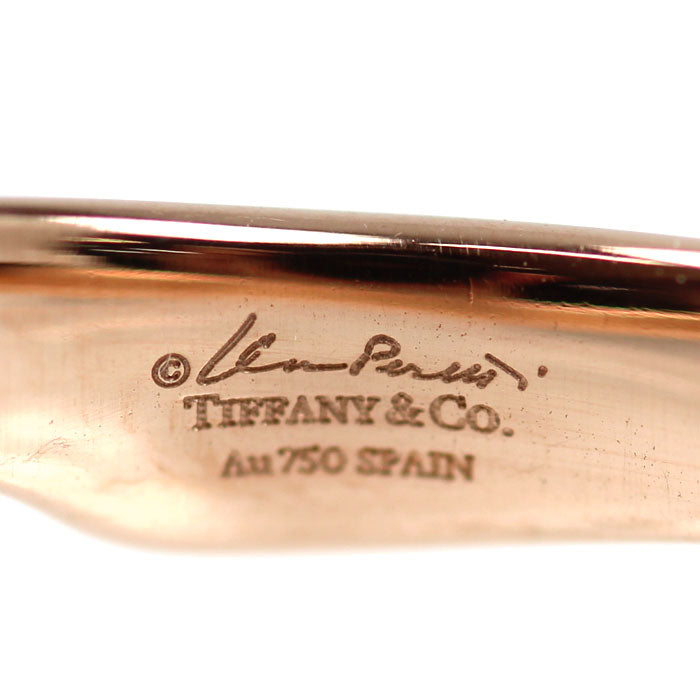TIFFANY&Co. ティファニー K18PG ピンクゴールド オープンハートバンド ダイヤリング リング・指輪 ダイヤモンド 9号 3.0g レディース【中古】【美品】