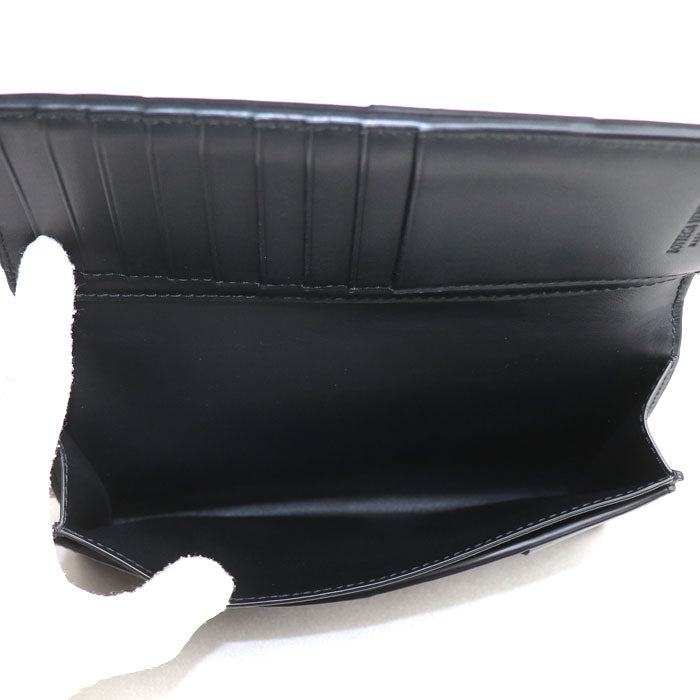 BOTTEGAVENETA ボッテガヴェネタ イントレチャート カセット ロングウォレット 長財布 ブラック 749463VBWD28803 ユニセックス【中古】【美品】