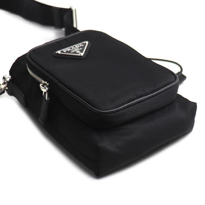 PRADA プラダ Re-nylon スマートフォンケース ショルダーバッグ ブラック 2ZH155_2DMI_F0002 IC レディース【中古】【美品】