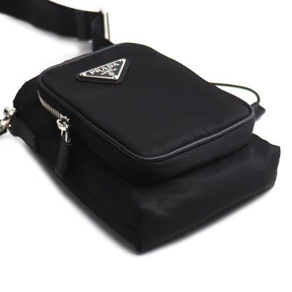 PRADA プラダ Re-nylon スマートフォンケース ショルダーバッグ ブラック 2ZH155_2DMI_F0002 IC レディース【中古】【美品】