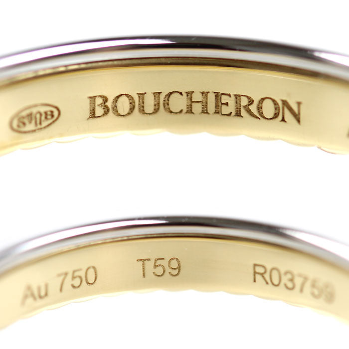 Boucheron ブシュロン K18YG/WG キャトル ラディアント ダイヤ リング・指輪 JAL00134 ダイヤモンド 18.5号 59 3.6g ユニセックス【中古】【美品】