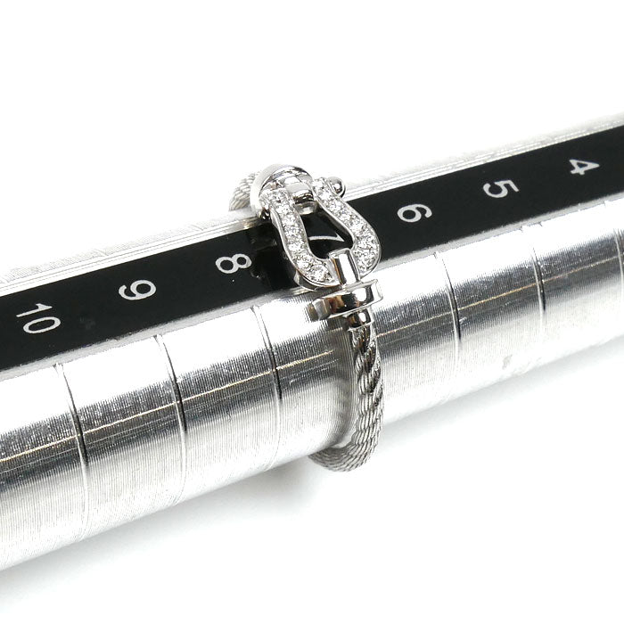 FRED フレッド K18WG ホワイトゴールド フォース10 スモール ダイヤ リング・指輪 4B0968 ダイヤモンド 9号 49 2.0g レディース【中古】【美品】