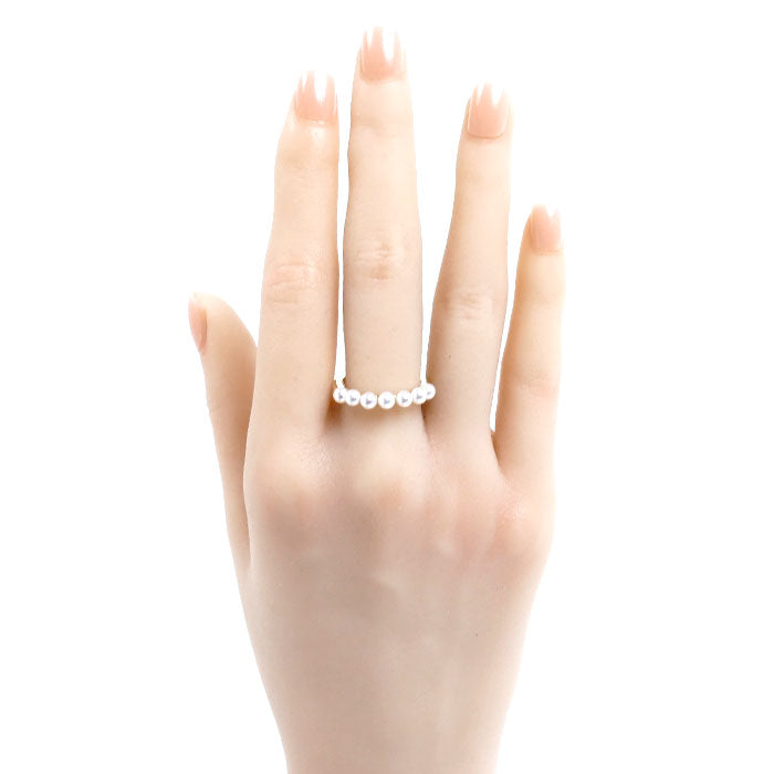 MIKIMOTO ミキモト K18YG イエローゴールド リング・指輪 PR-1426K パール約3.5mm 13号 3.0g レディース【中古】