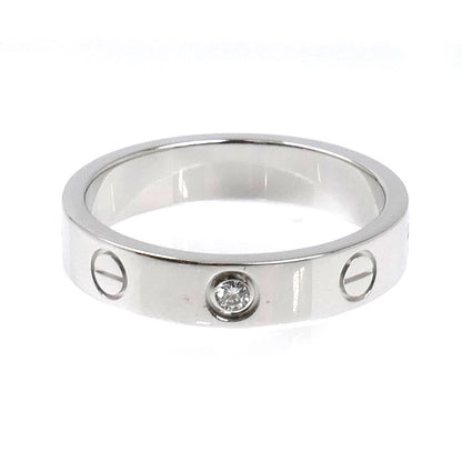 CARTIER カルティエ K18WG ホワイトゴールド ミニラブ 1Pダイヤ リング・指輪 B4050552 ダイヤモンド 12号 52 4.8g レディース【中古】【美品】