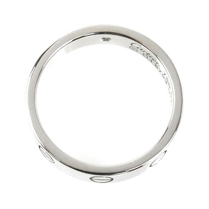 CARTIER カルティエ K18WG ホワイトゴールド ミニラブ 1Pダイヤ リング・指輪 B4050552 ダイヤモンド 12号 52 4.8g レディース【中古】【美品】