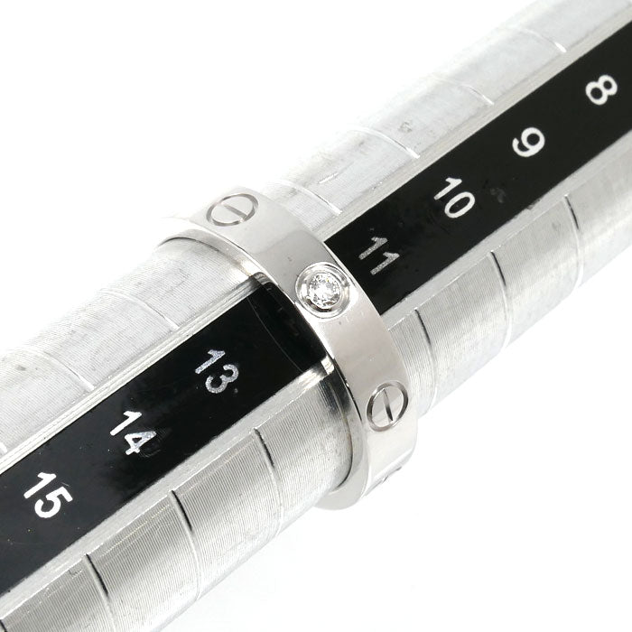 CARTIER カルティエ K18WG ホワイトゴールド ミニラブ 1Pダイヤ リング・指輪 B4050552 ダイヤモンド 12号 52 4.8g レディース【中古】【美品】