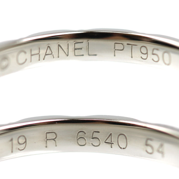 CHANEL シャネル Pt950プラチナ マトラッセ リング・指輪 13.5号 54 3.1g レディース【中古】【美品】