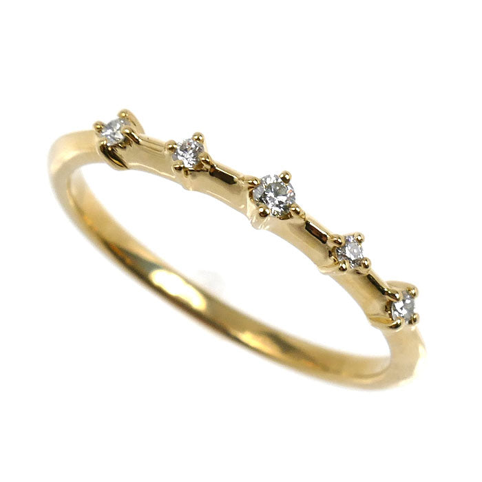 TASAKI タサキ K18YG イエローゴールド リング・指輪 ダイヤモンド0.06ct 11号 1.7g レディース【中古】