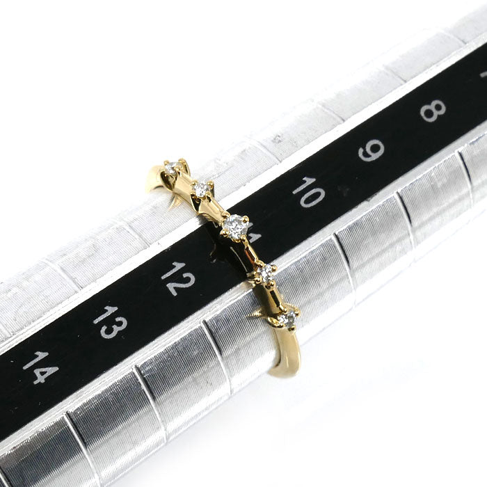 TASAKI タサキ K18YG イエローゴールド リング・指輪 ダイヤモンド0.06ct 11号 1.7g レディース【中古】