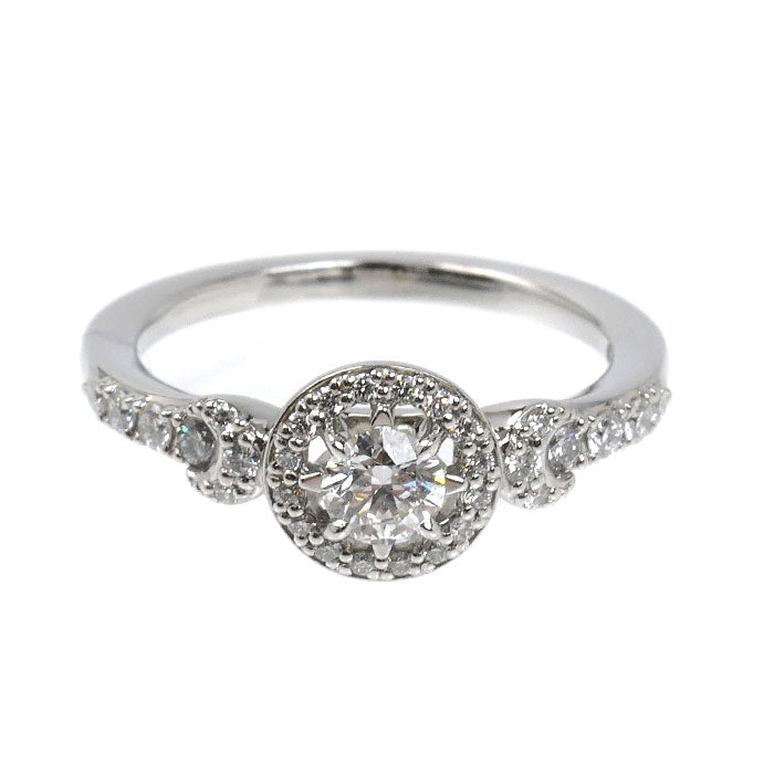 STAR JEWELRY スタージュエリー Pt950プラチナ Eclipse Halo リング・指輪 1PR0427 ダイヤモンド0.212ct ダイヤモンド0.19ct 9号 4.8g レディース【中古】【美品】