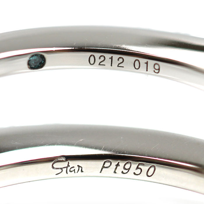 STAR JEWELRY スタージュエリー Pt950プラチナ Eclipse Halo リング・指輪 1PR0427 ダイヤモンド0.212ct ダイヤモンド0.19ct 9号 4.8g レディース【中古】【美品】