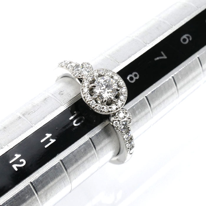 STAR JEWELRY スタージュエリー Pt950プラチナ Eclipse Halo リング・指輪 1PR0427 ダイヤモンド0.212ct ダイヤモンド0.19ct 9号 4.8g レディース【中古】【美品】